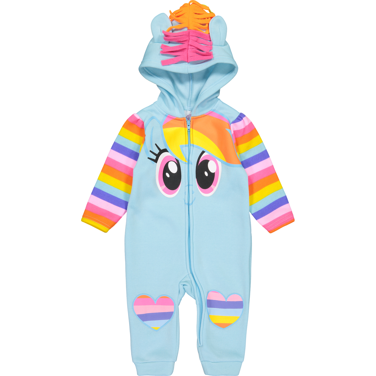 My Little Pony Rainbow Dash Toddler Girls Zip Up Coverall Newborn to Big Kid